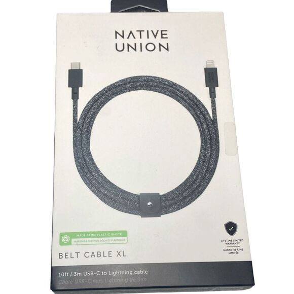 iPhone Charger Cable 10ft USB-C to Lightning MFi-Certified Fast Charging Belt XL - Picture 4 of 9